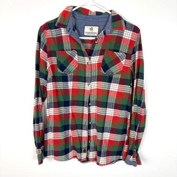 Legendary Whitetails Cottage Escape Flannel Long Sleeve Plaid Fitted Button Down - Picture 2 of 6